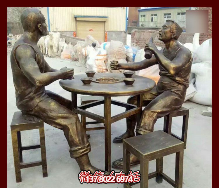 傳承文化，融入雕塑，銅雕人物給你一個(gè)古典的庭院別墅