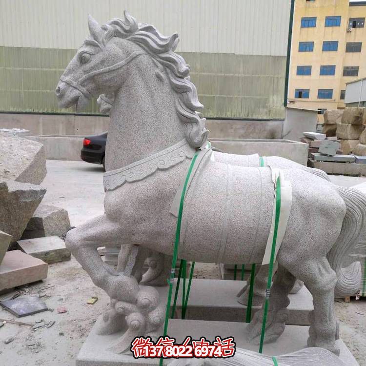 主題砂巖雕刻馬擺件，點(diǎn)綴園林廣場(chǎng)美景