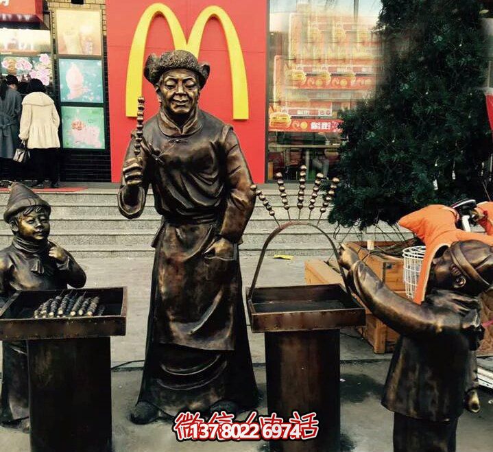 精美銅雕糖葫蘆，給您獨特的步行街體驗