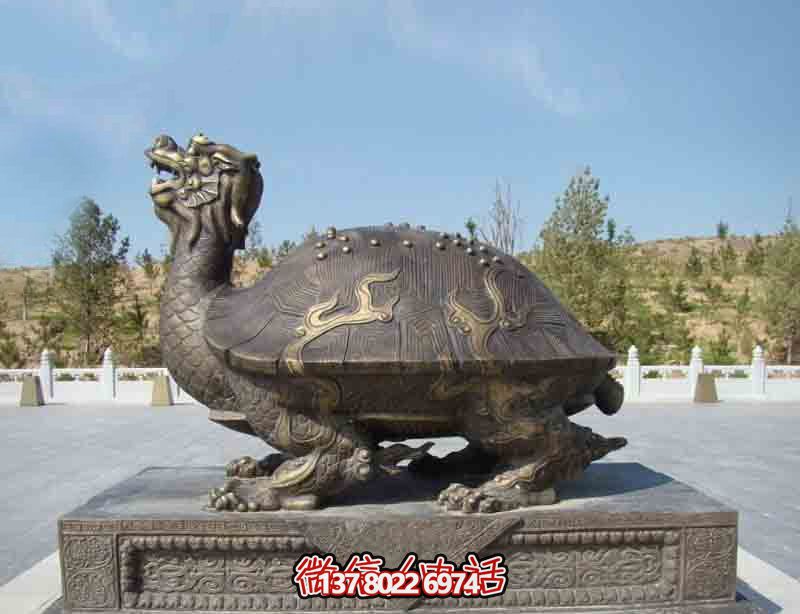 玻璃鋼龍龜?shù)袼?，點綴公園里的創(chuàng)意行走