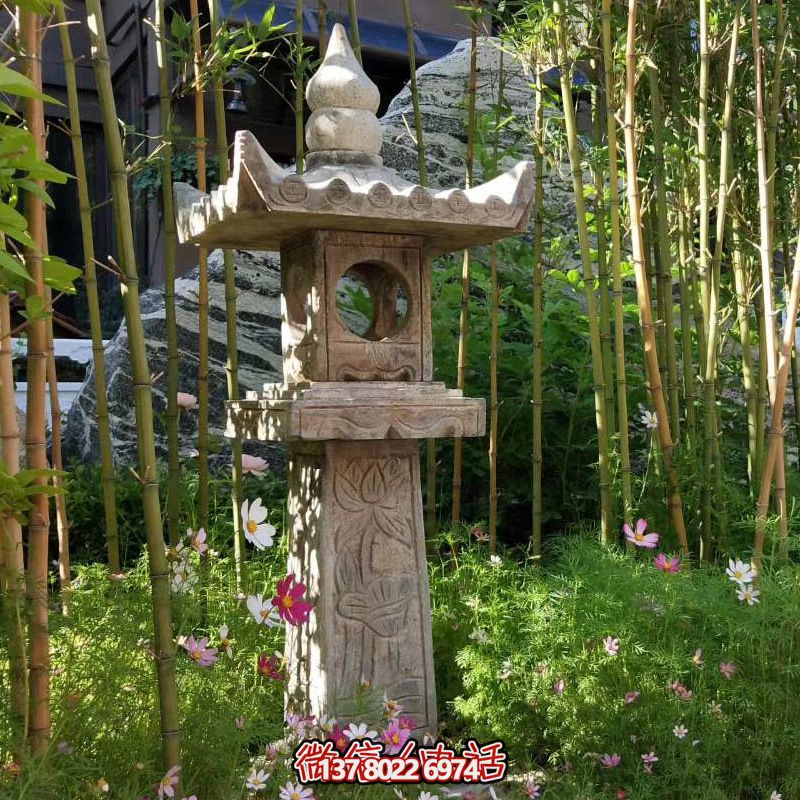 華麗的青石燈籠，點(diǎn)綴你的園林
