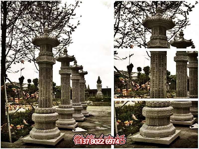大理石經幢，傳承歷史文化，融園林、寺院、刻字于一體