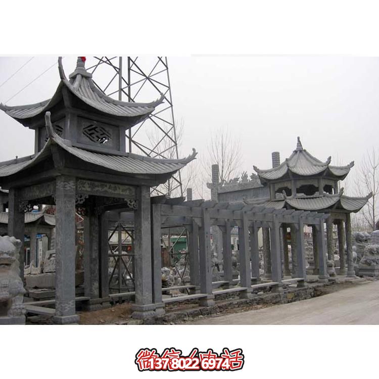 精美石雕，時(shí)尚的大理石長(zhǎng)廊營(yíng)造絕美的戶外公園雕塑