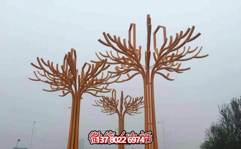 不銹鋼景觀雕塑，提升步行商業(yè)街抽象美感