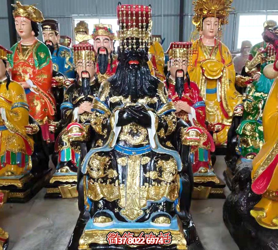 玻璃鋼彩繪龍王雕塑，傳承古老文化
