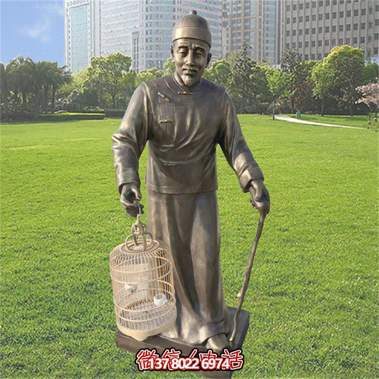 仿古風(fēng)格玻璃鋼雕像，為公園提供優(yōu)雅的民俗裝飾