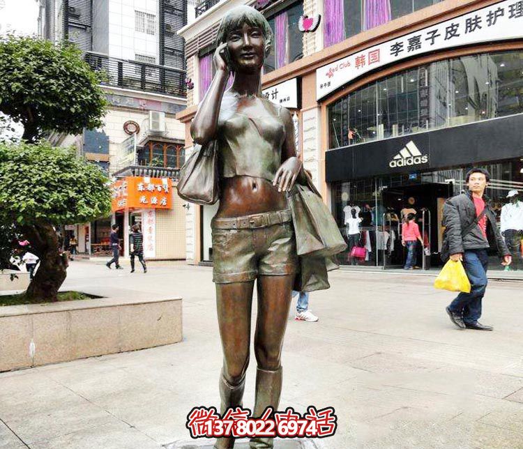 精美銅雕女孩雕塑——帶你暢游街頭，體驗(yàn)夢(mèng)幻快樂(lè)時(shí)光