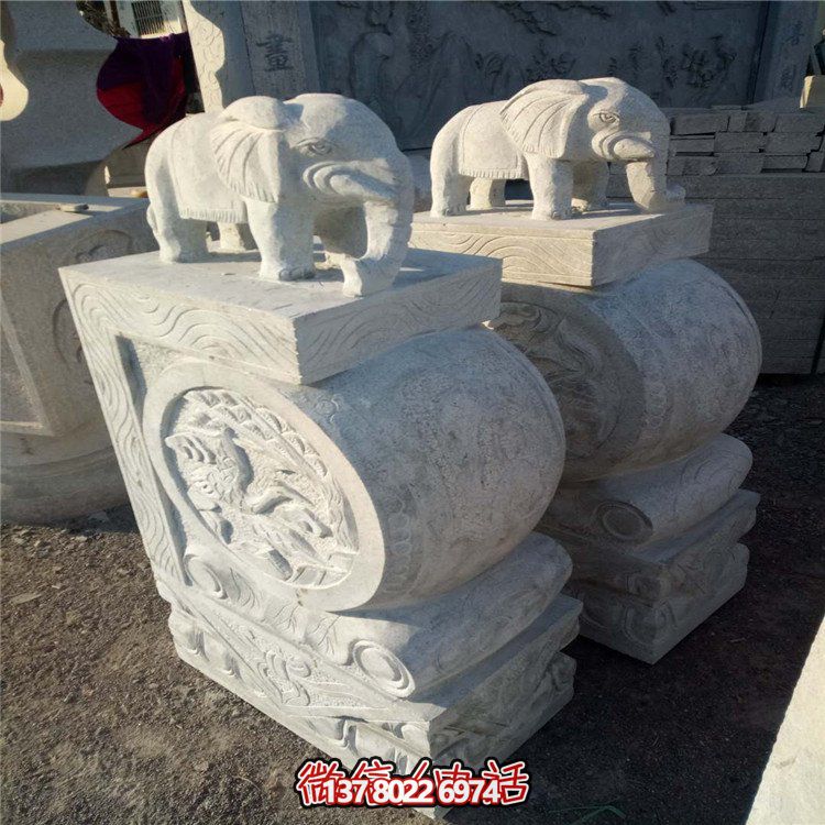 大理石石雕抱鼓，為您的園林庭院門口點綴美觀