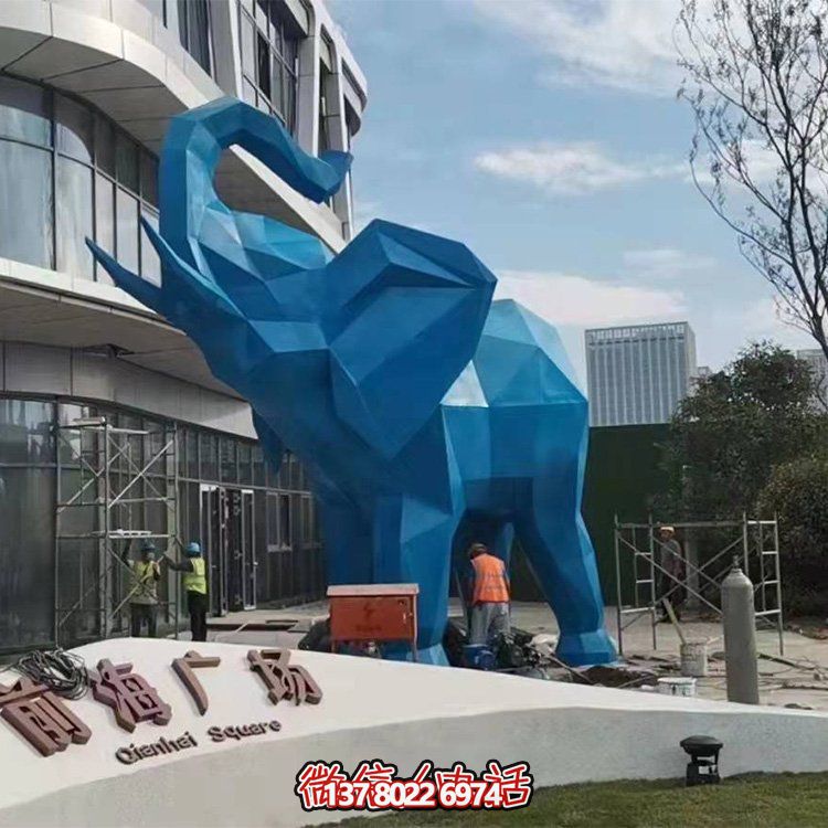 幾何雕塑大象，裝點(diǎn)商場(chǎng)、戶外廣場(chǎng)