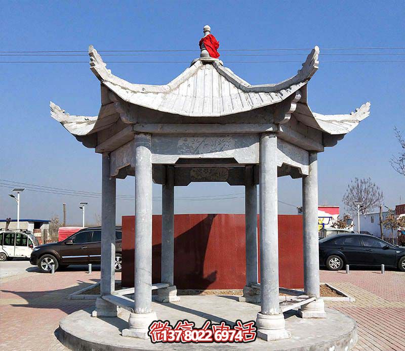 精致大理石涼亭，點綴完美小區廣場