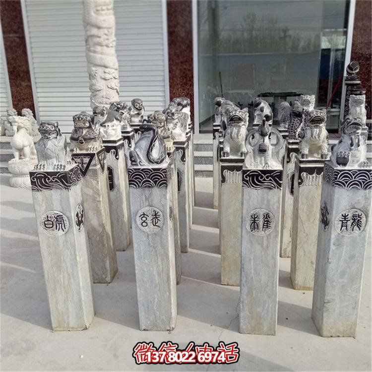 精美大理石雕塑，辟邪鎮(zhèn)宅，拴馬樁大型裝飾