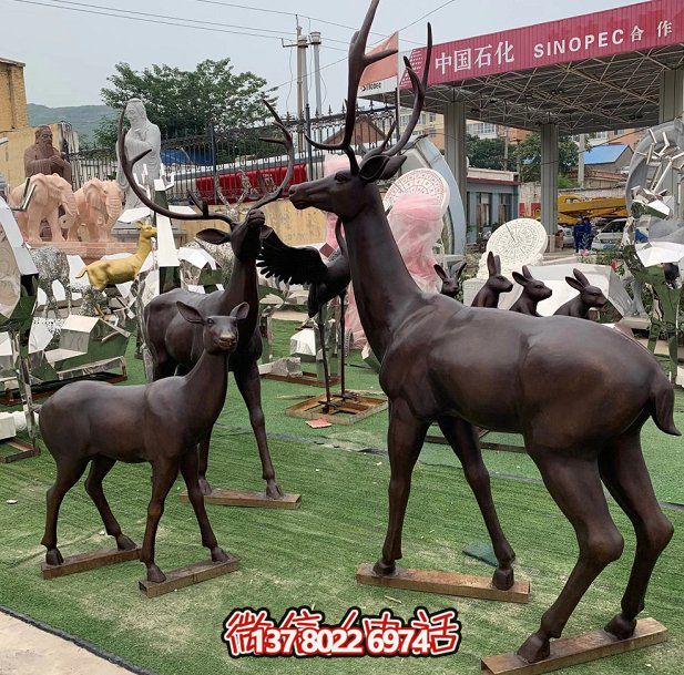 大型仿銅玻璃鋼擺件，非凡園林景觀戶外裝飾