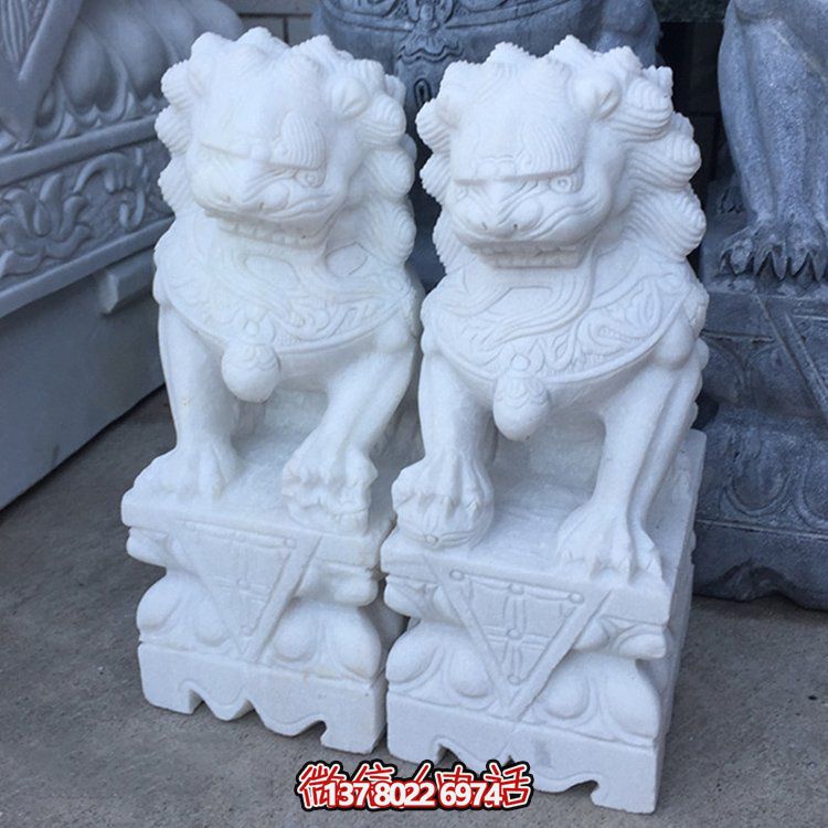 獅子雕塑，戶外園林庭院門口擺放鎮(zhèn)宅獅子