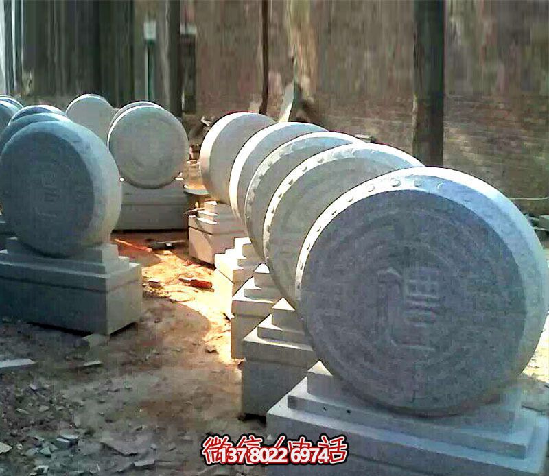 仿古石門(mén)墩招財(cái)抱鼓石石雕
